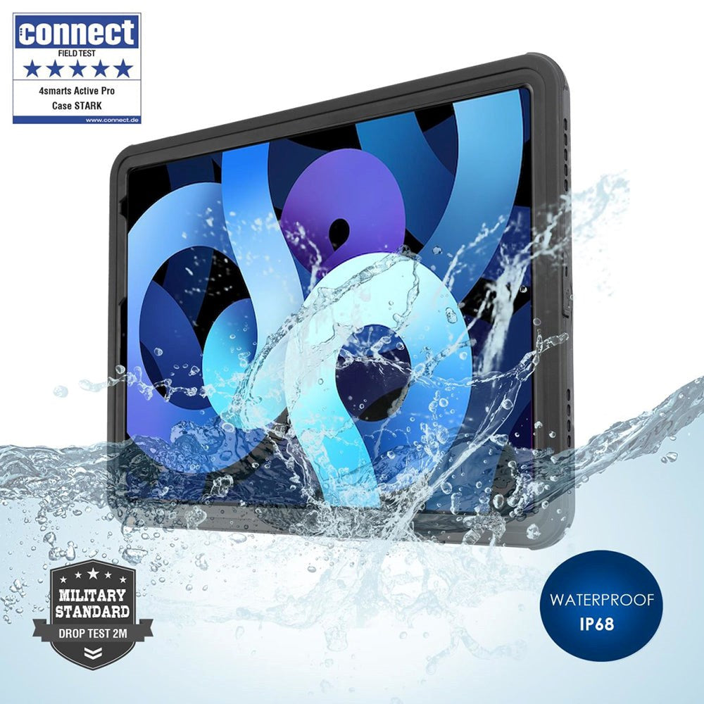 iPad 11" (2025) / iPad 10.9" (2024/2022) 4smarts Active Pro Rugged Case Stark - Vandtæt Cover - Sort