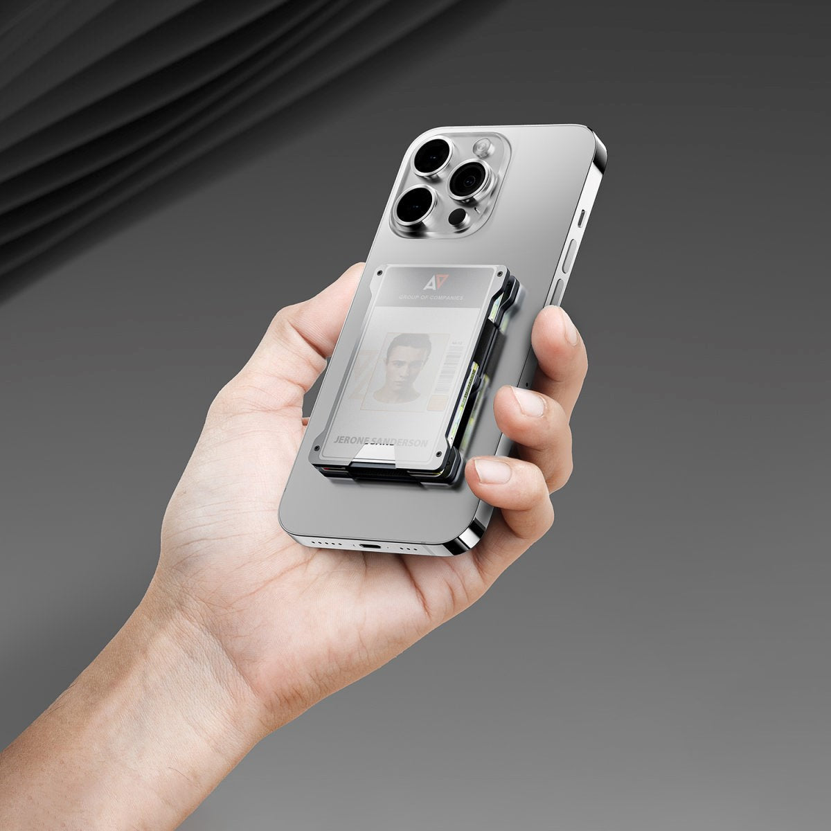 4smarts MagSafe Kompatibel - Magnetisk Kortholder- Sort / Grå