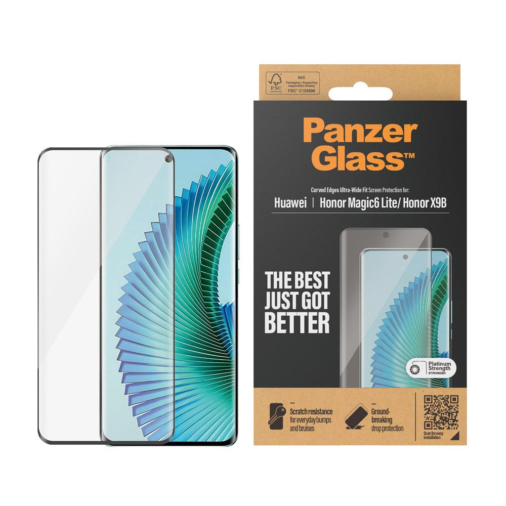 PanzerGlass Ultra-Wide Fit Skærmbeskyttelsesglas - Honor Magic 6 Lite / Honor X9B - Gennemsigtig