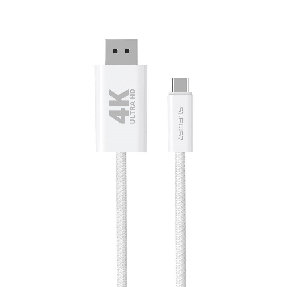 4smarts 2m USB-C til DisplayPort Kabel - Hvid