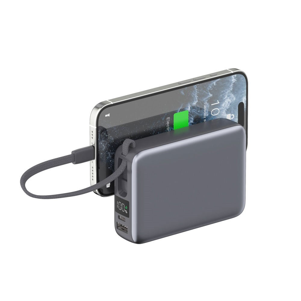 4smarts Pocket Dual Cord 22.5W PowerBank - 20.000 mAh - Space Grey