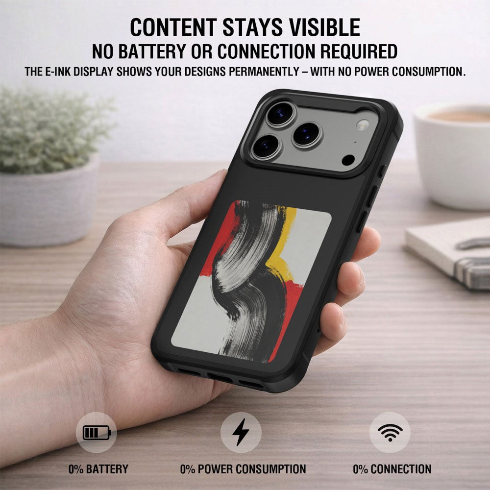 iPhone 17 Pro 4smarts E-Ink Bagside Cover - MagSafe Kompatibel - Sort