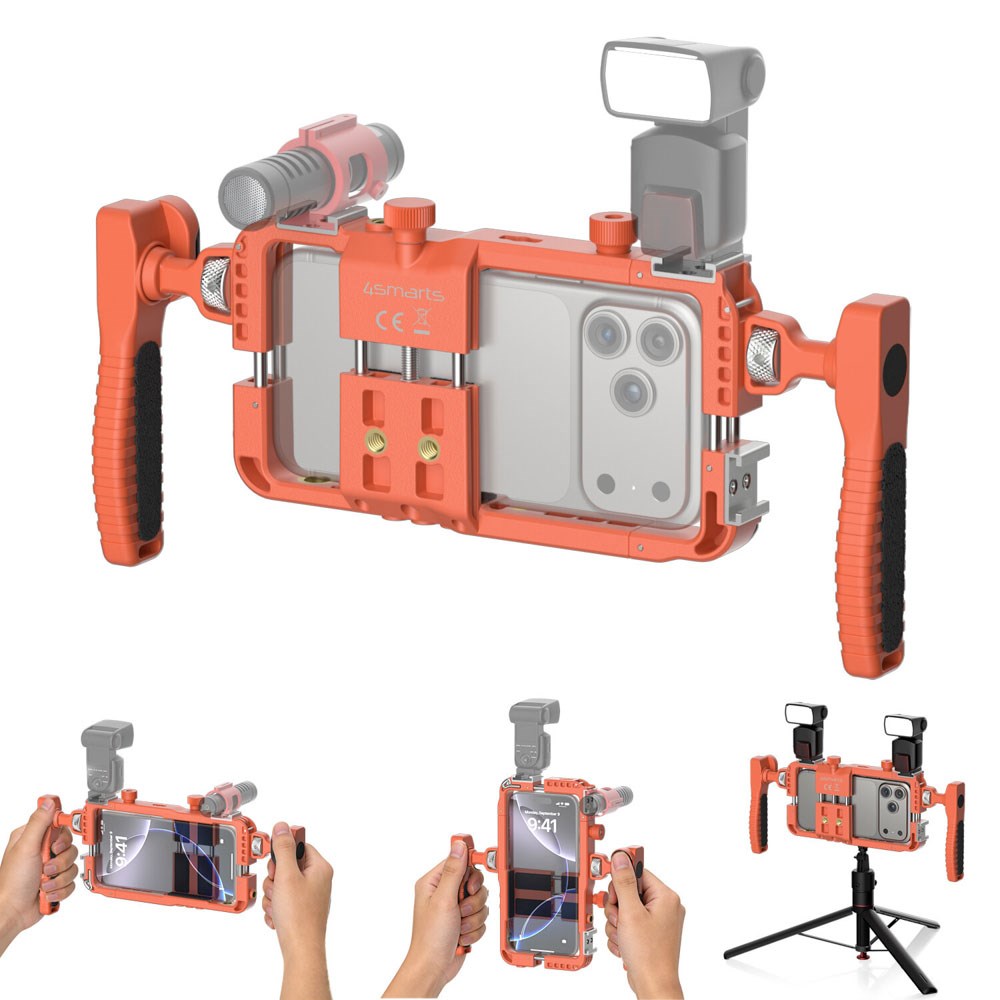 4smarts Universal Mobil Rig inkl. Bluetooth Fjernudløser - Orange