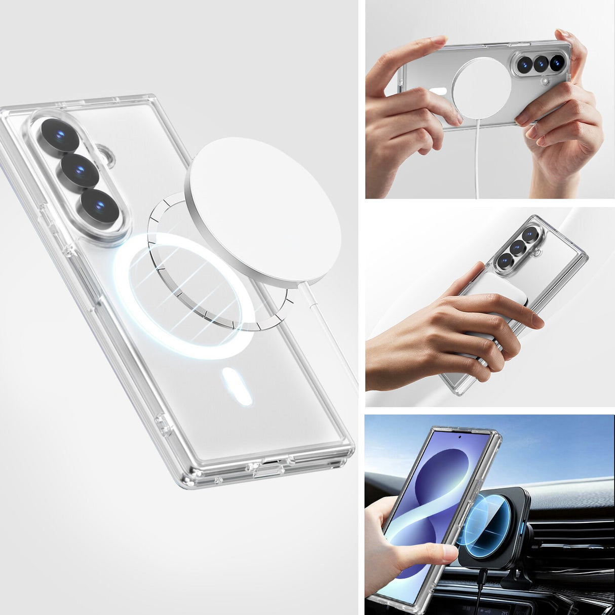 Samsung Galaxy Z Fold8 Ultra 4Smarts 360° Protection Set m. Bagside Cover & Skærmbeskyttelse - Gennemsigtig
