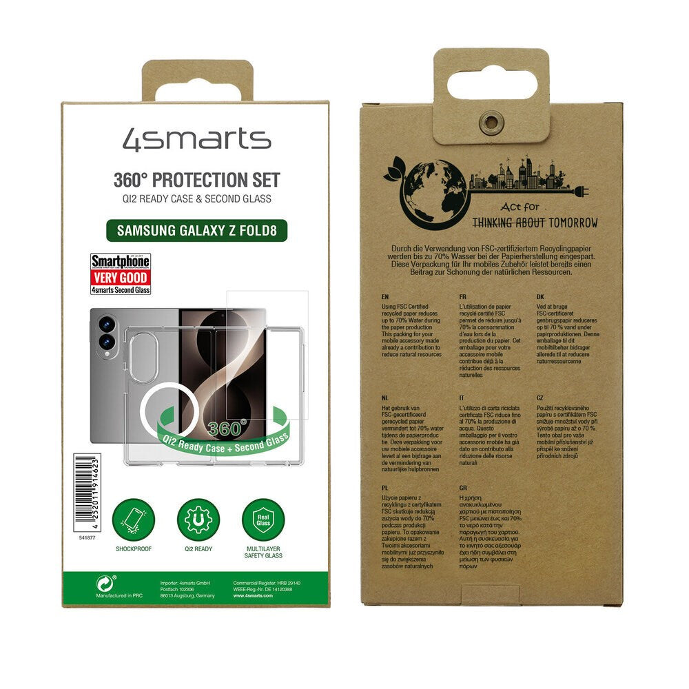 Samsung Galaxy Z Fold8 4Smarts 360° Protection Set m. Bagside Cover & Skærmbeskyttelse - Gennemsigtig