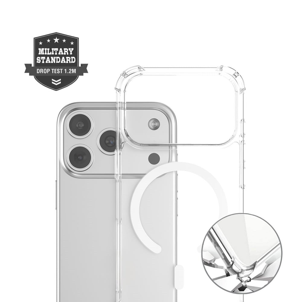 iPhone 18 Pro / 17 Pro 4Smarts IBIZA Hybrid Bagside Cover - MagSafe Kompatibel - Gennemsigtig