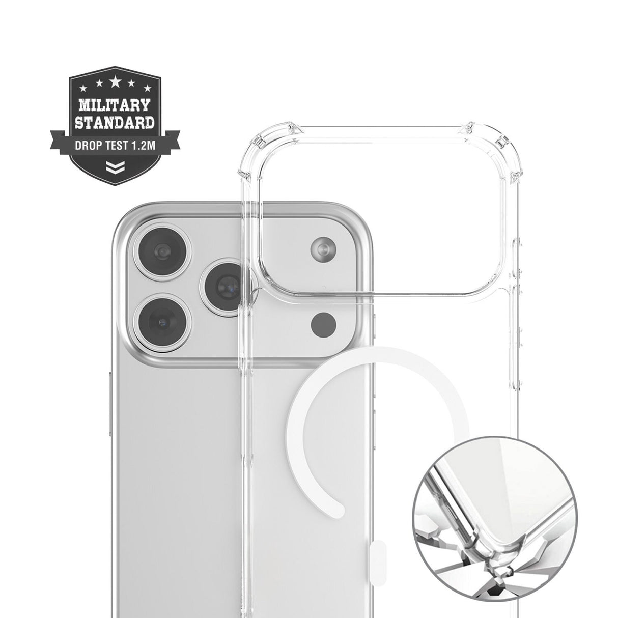 iPhone 18 Pro Max / 17 Pro Max 4Smarts IBIZA Hybrid Bagside Cover - MagSafe Kompatibel - Gennemsigtig