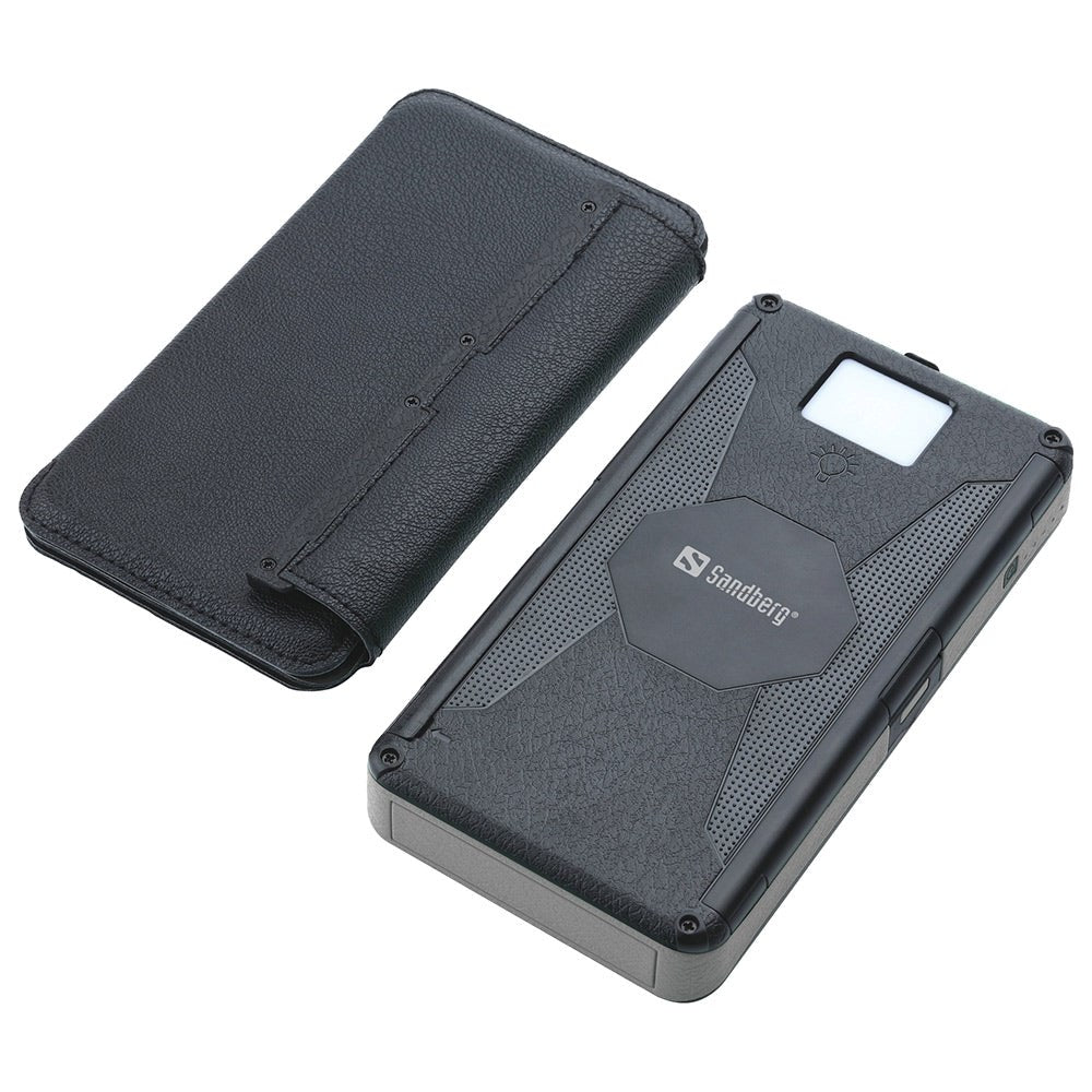 Sandberg 20W Solar Water Resistant PowerBank m. 2 x USB-A & 1 x USB-C - 20000mAh - Sort