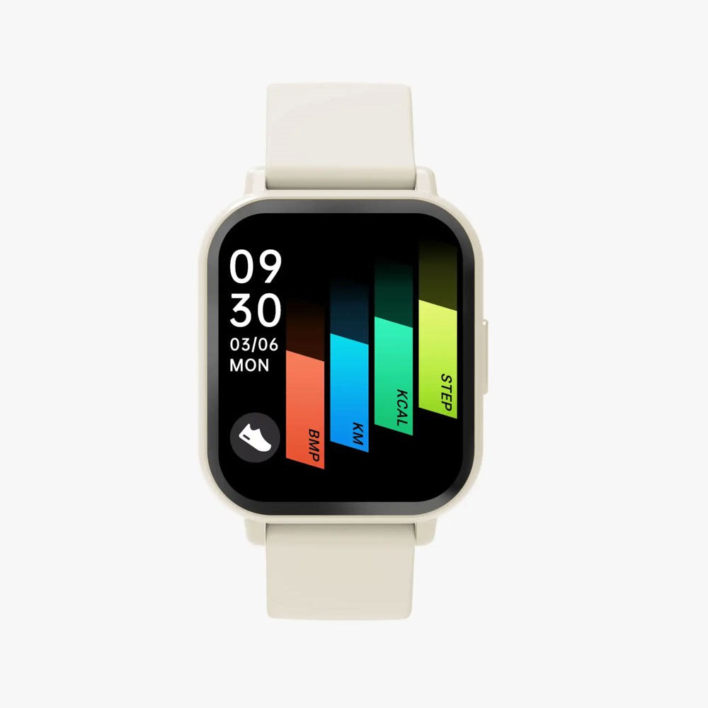 Denver SWC-176BE Bluetooth Smartwatch m. Søvn- og Fitnesstracker - Silikone Urrem - Beige
