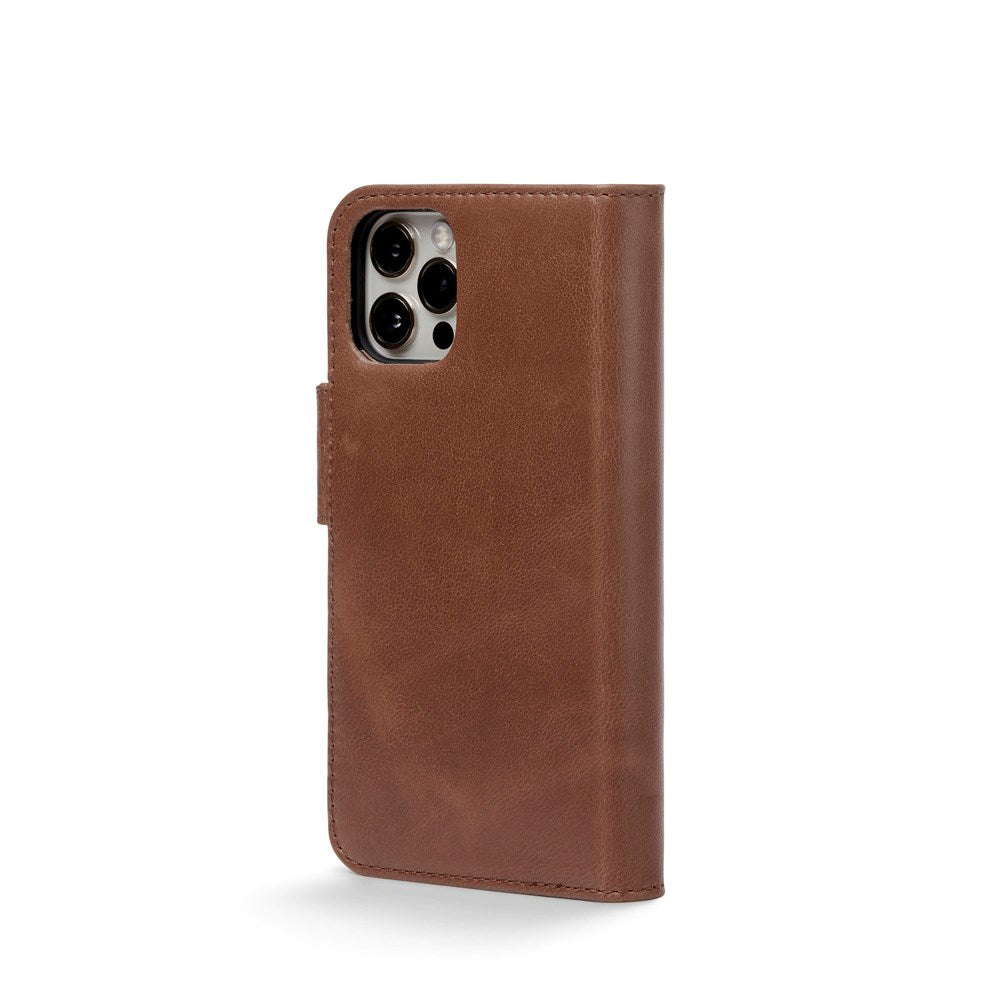 Trunk iPhone 12 Pro Max Ægte Læder Cover - 2-i-1 Design - Brun