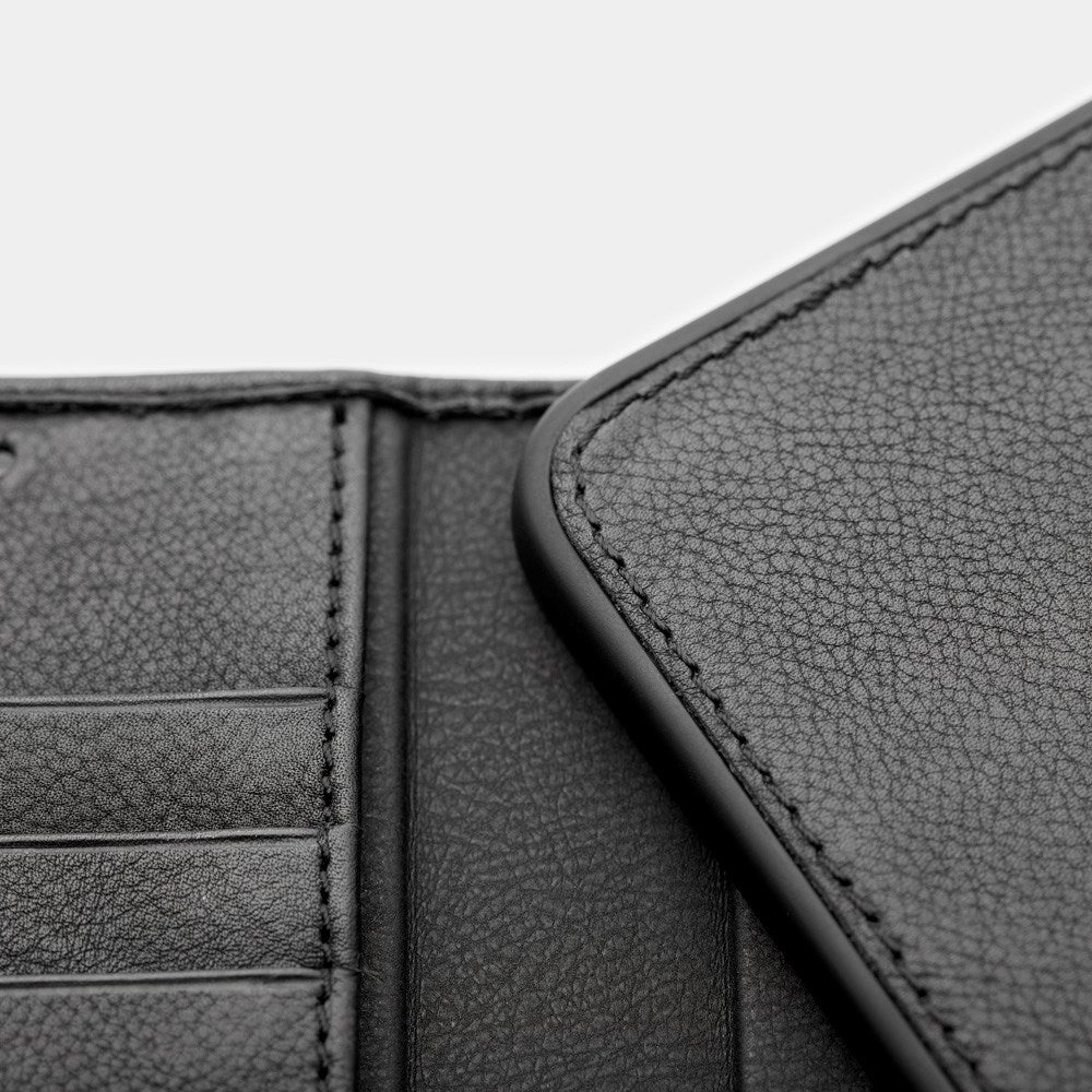 Trunk iPhone 13 Mini Ægte Læder Cover - 2-i-1 Design - Sort