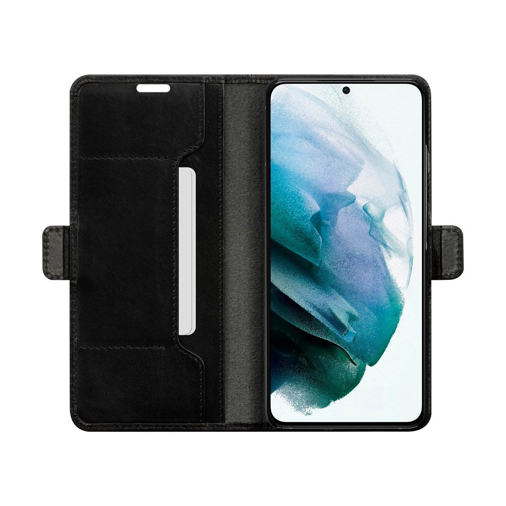 Samsung Galaxy S21 - dbramante1928 Copenhagen Slim Ægte Læder Flip Cover m. Pung - Black