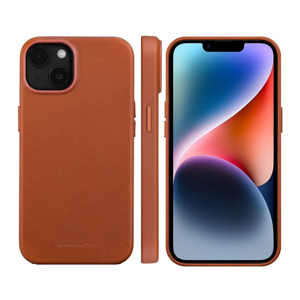 Dbramante1928 iPhone 14 / 13 Roskilde Case - 100% Ægte Læder - MagSafe Kompatibel - Tan