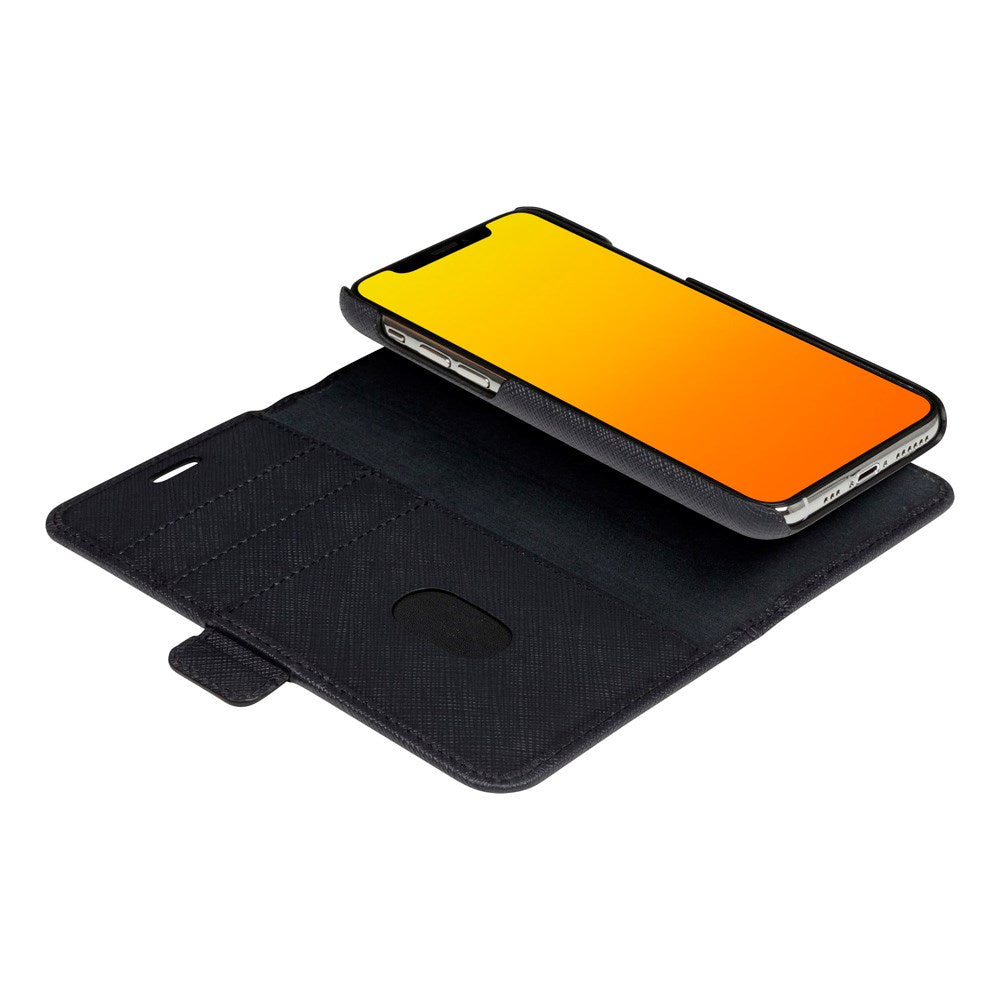 iPhone 11 Pro Max - dbramante1928 New York 2-i-1 Ægte Læder Flip Cover - Night Black