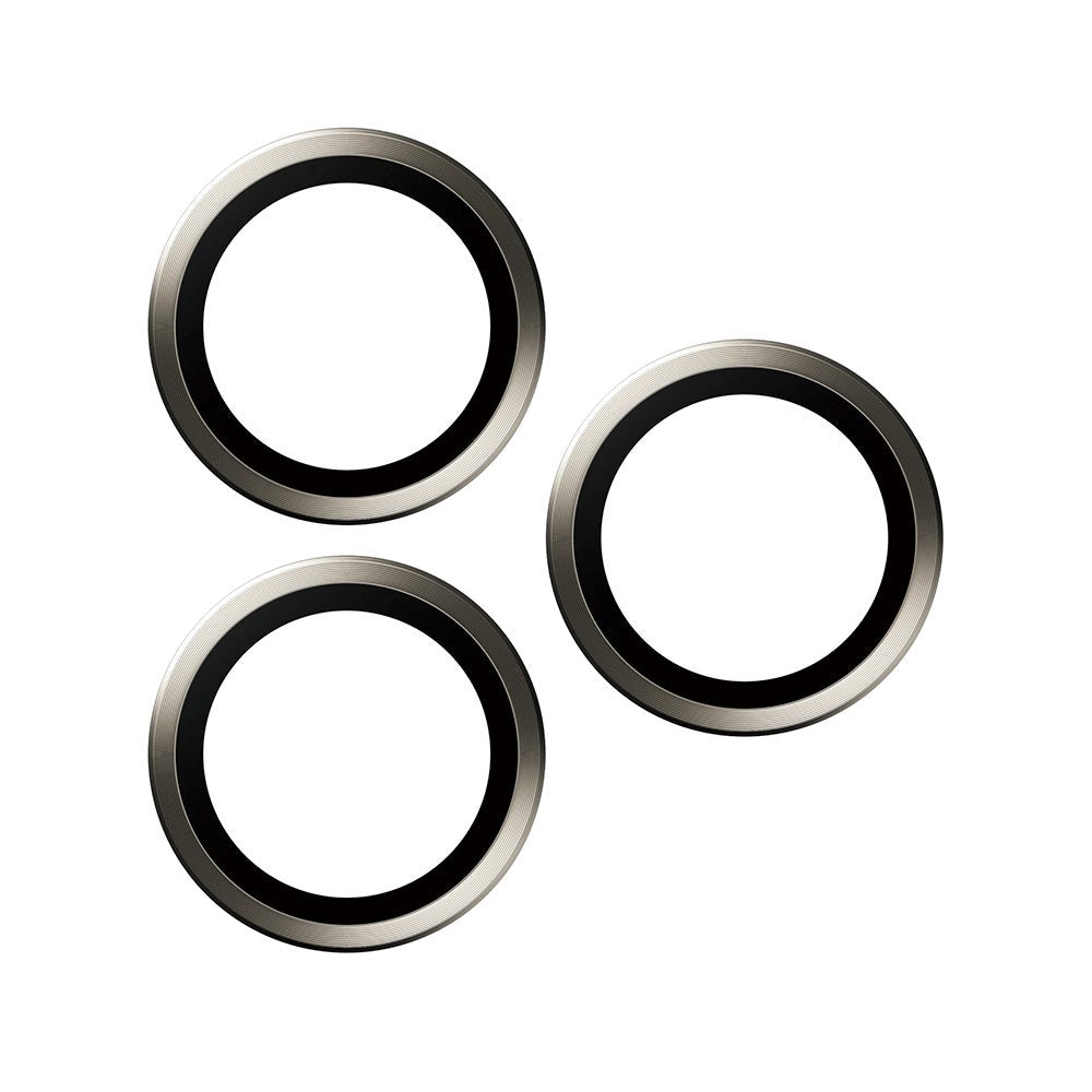 iPhone 15 Pro / 15 Pro Max PanzerGlass Hoops - Beskyttelse til Kamera - Platinum Strength - Natural Metal