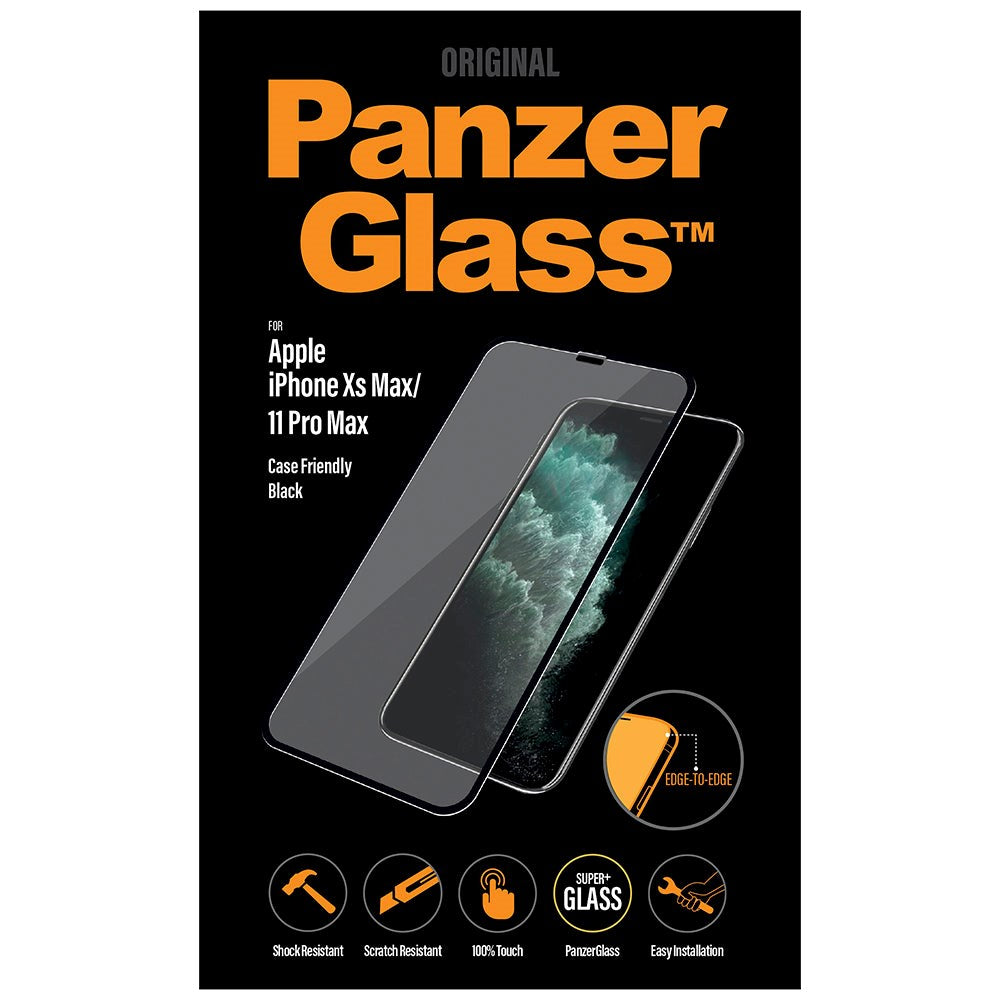 iPhone 11 Pro Max / Xs Max PanzerGlass Edge-To-Edge Skærmbeskyttelse - Case Friendly - Sort