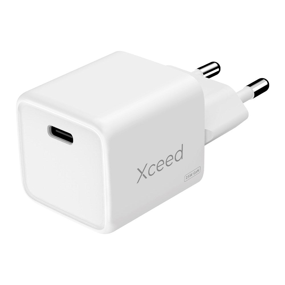 Xceed 25W GaN Multifunktionel Vægoplader - USB-C - Hvid
