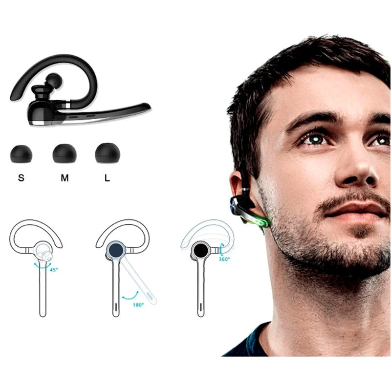 Zmartgear - Single In-Ear Bluetooth Headset m. Støjreduktion - Grå