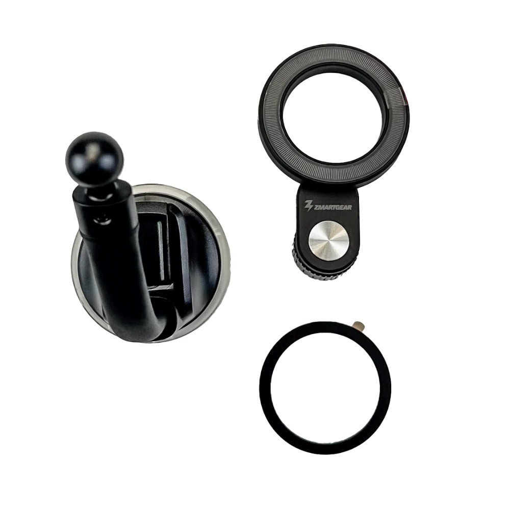 Zmartgear Mobilholder til Bil med Sugekop - Instrumentbræt / Forrude - MagSafe Kompatibel - Sort
