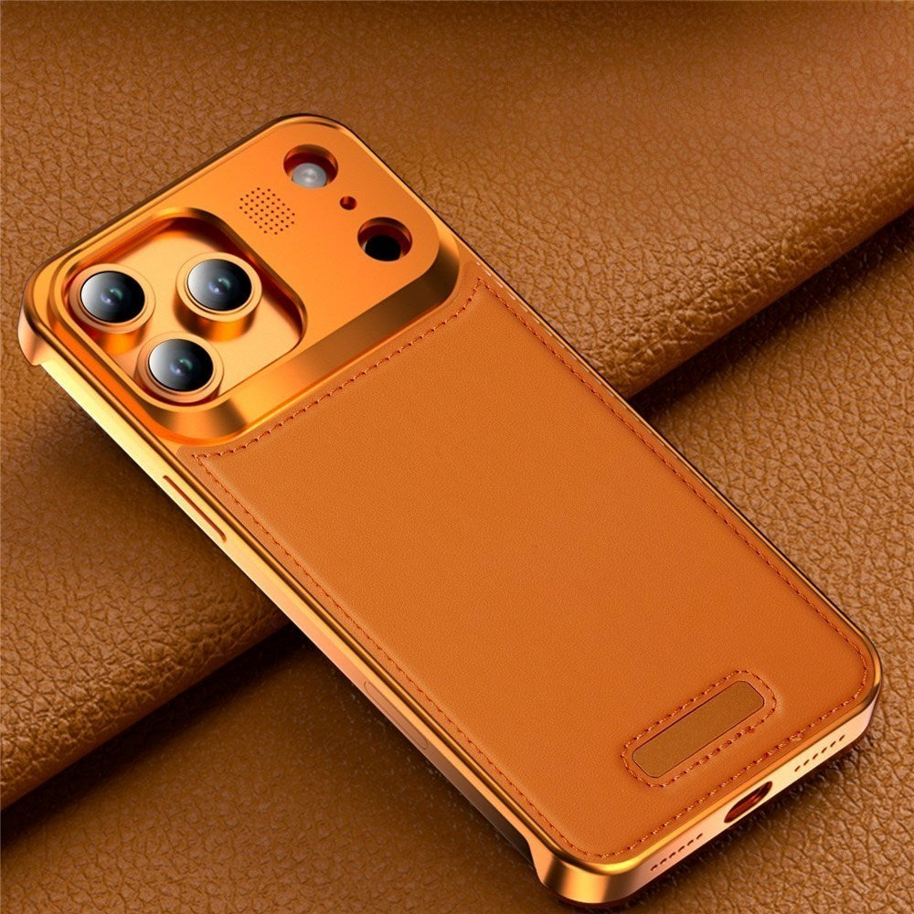 iPhone 17 Pro EIDERWOOD Stilrent Metal Mobilcover m. Kunstlæder - Sort