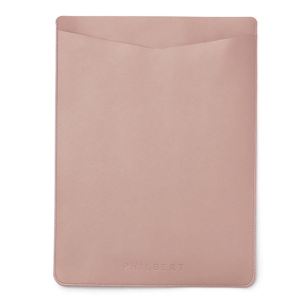 Philbert UltraSlim Vegansk Læder Sleeve m. Strop Til MacBook / Laptop 13" (31,0 x 22,5 x 2 cm) - Lyserød