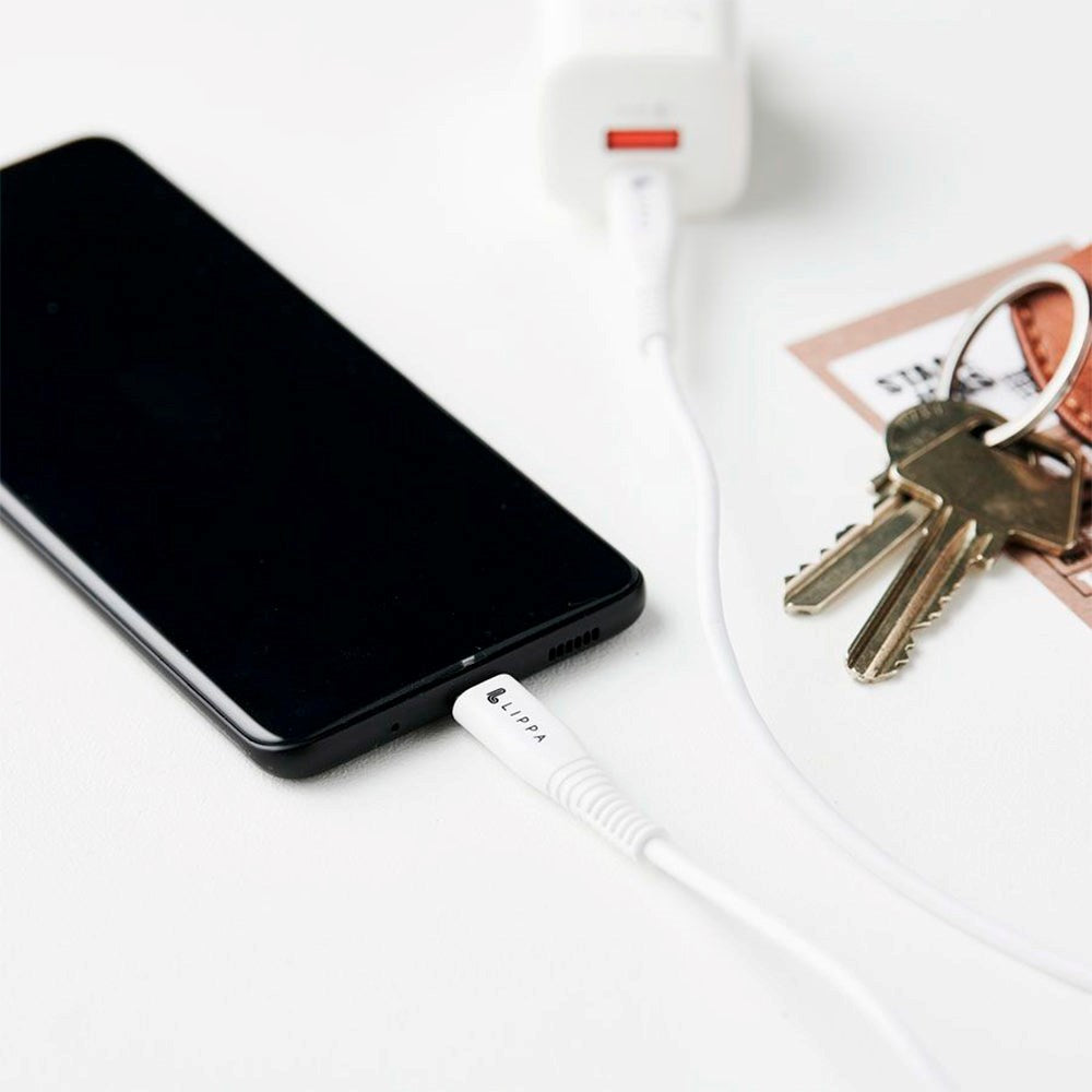 Lippa Kabel USB-C til USB-C 15W - 1m - Hvid