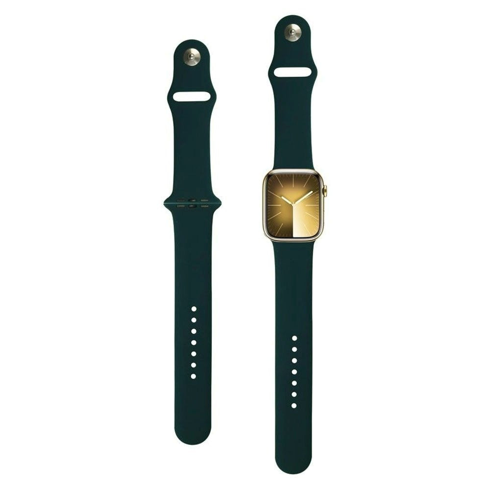 Apple Watch (42/44/SE/45/46/49mm) Lippa Silikone Rem - Mørkegrøn