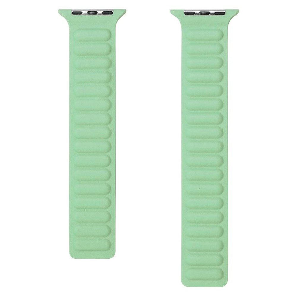 Lippa Apple Watch (38/40/SE/41/42mm) Magnetisk Læder Rem - Turkis