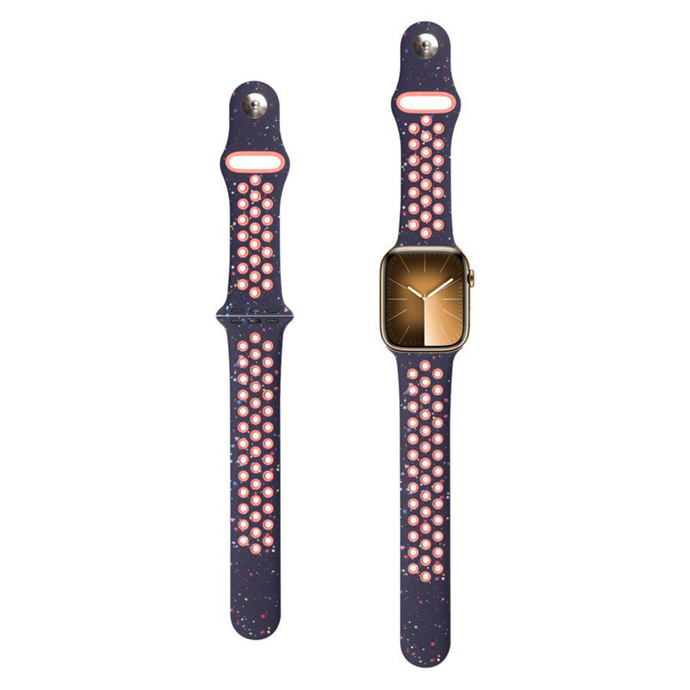 Apple Watch (38/40/SE/41/42mm) Silikonerem Lippa FLOUR - Mørkeblå