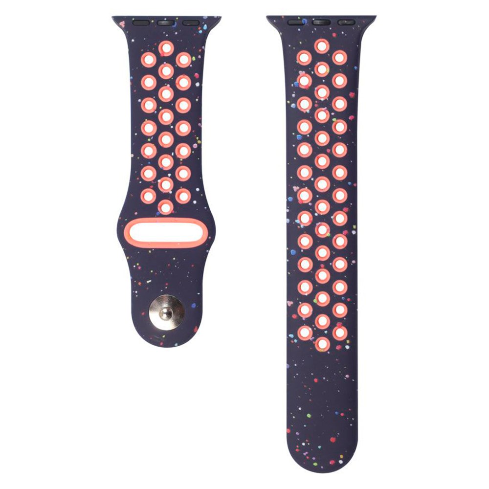 Apple Watch (38/40/SE/41/42mm) Silikonerem Lippa FLOUR - Mørkeblå