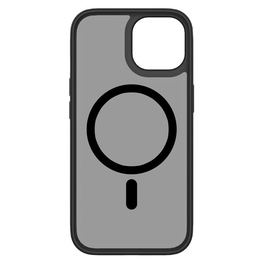 iPhone 15 Lippa Hybrid Plastik Mobil Cover - MagSafe Kompatibel - Mat / Sort