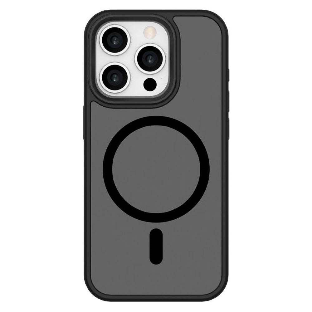 iPhone 15 Pro Lippa Hybrid Plastik Mobil Cover - MagSafe Kompatibel - Mat / Sort
