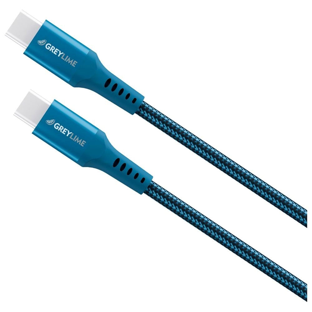GreyLime 60W Braided USB-C til USB-C Kabel 50 centimeter - Blå