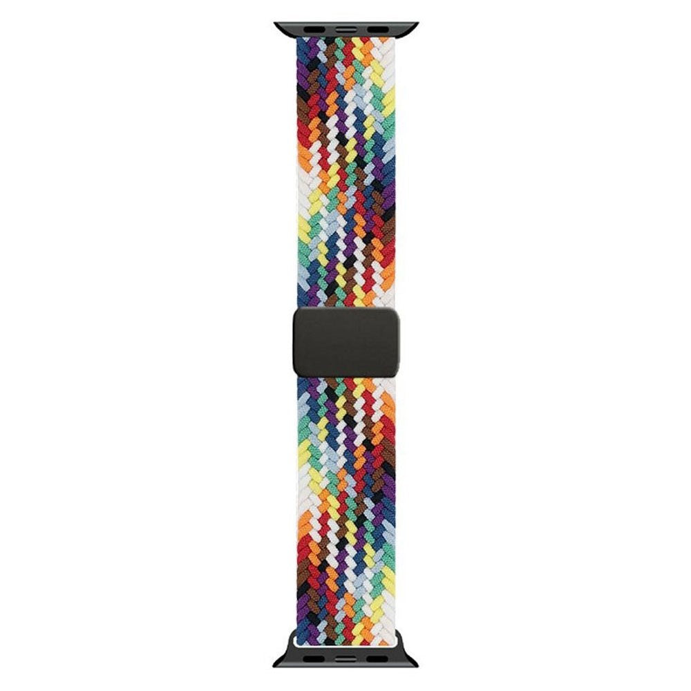 Apple Watch (42/44/SE/45/46/49mm) Nylon Rem Lippa - Magnetisk Lås - Multifarvet
