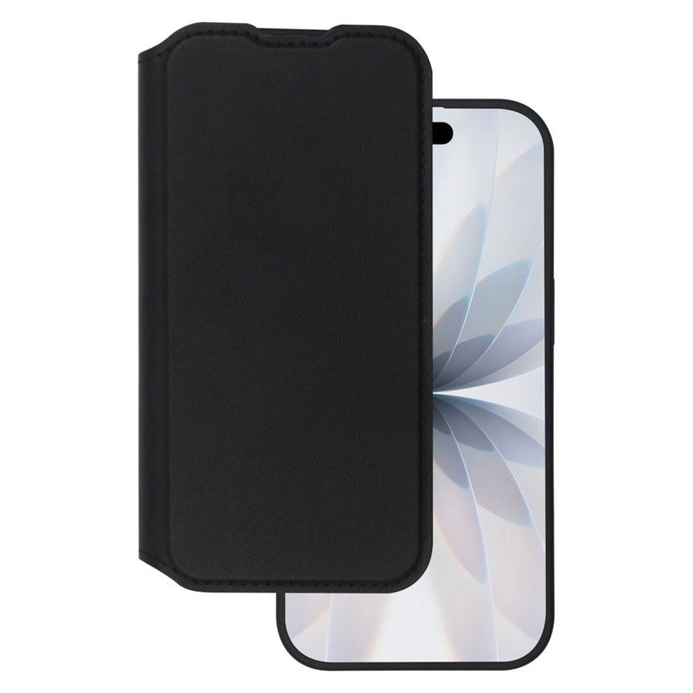 iPhone 17 Lippa Kunstlæder Wallet Flip Cover - Sort