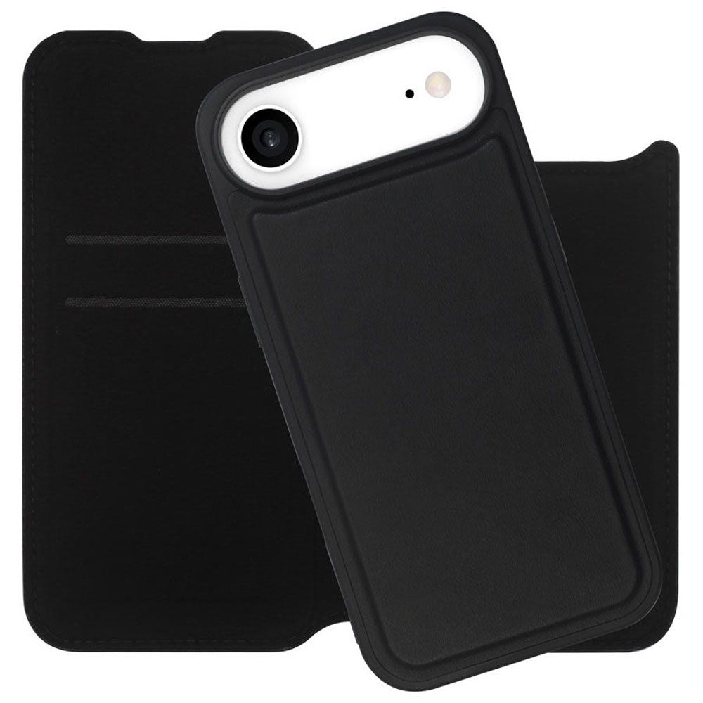 iPhone Air Lippa Kunstlæder Wallet Flip Cover - Sort