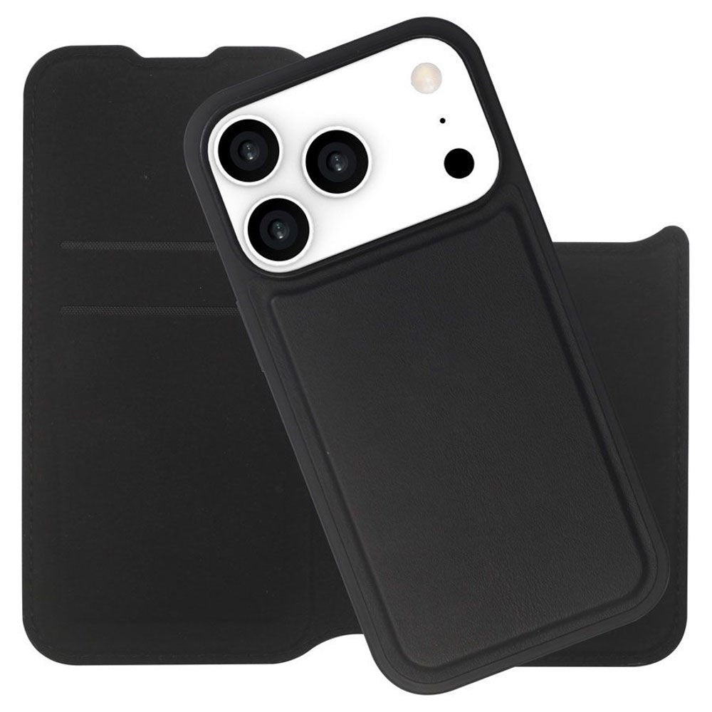 iPhone 17 Pro Max Lippa Kunstlæder Wallet Flip Cover - Sort