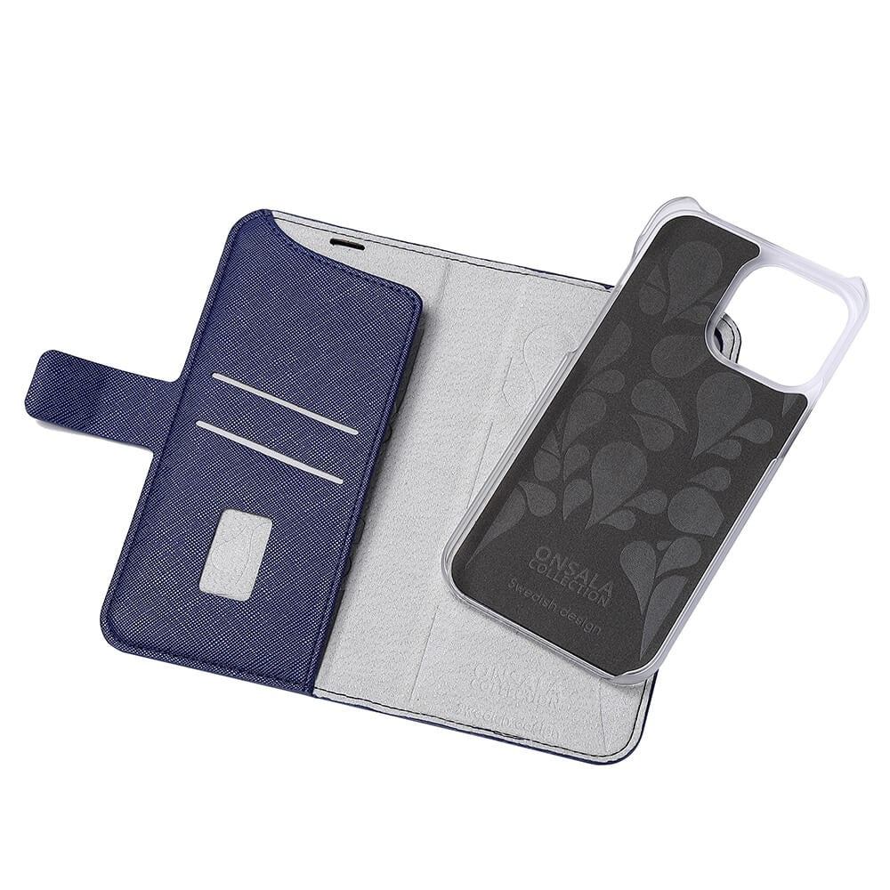 Onsala iPhone 14 Pro Max ONSALA Fashion Collection Wallet Flip Cover m. Magnet - Navy Blue