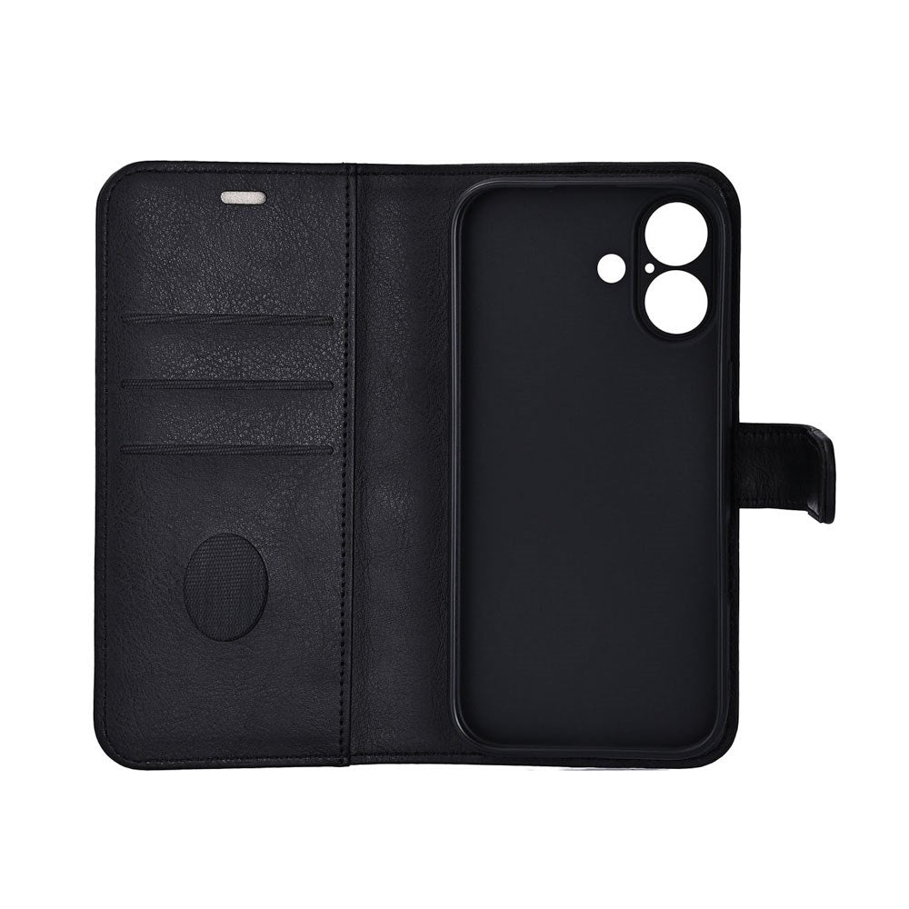 iPhone 17 RadiCover Anti Stråling Kunstlæder Flip Cover m. Pung - Sort