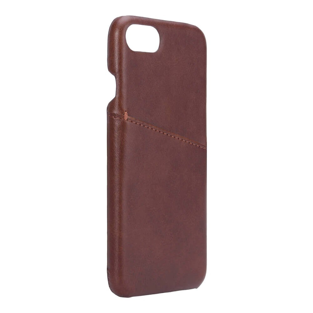 iPhone SE (2020) / 8 / 7 / 6s / 6 Onsala Kunstlæder Cover m. Lomme til Kort - Brun