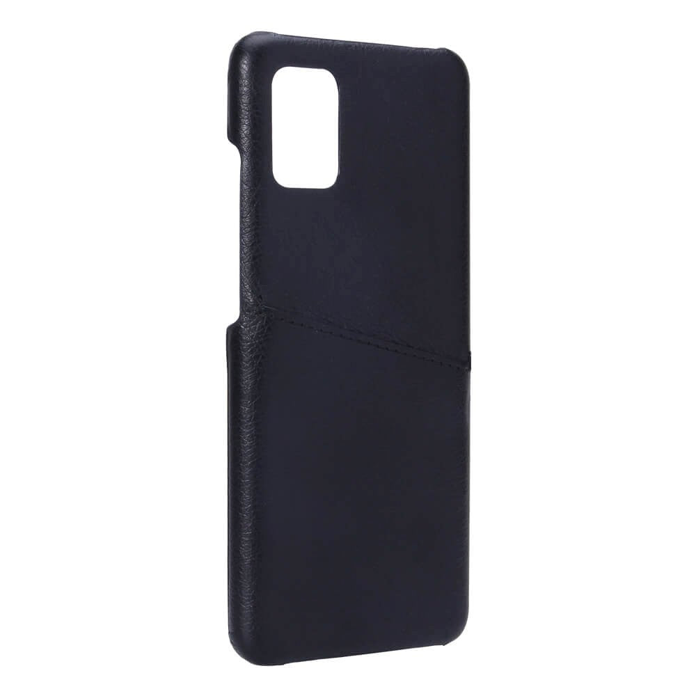 Samsung Galaxy A51 Onsala Kunstlæder Cover m. Lomme til Kort - Sort