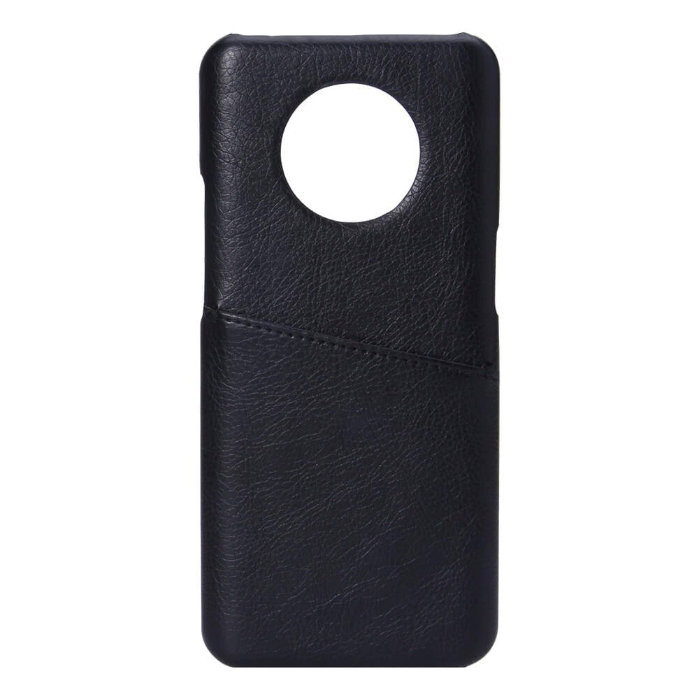OnePlus 7T Onsala Kunstlæder Cover m. Lomme til Kort - Sort