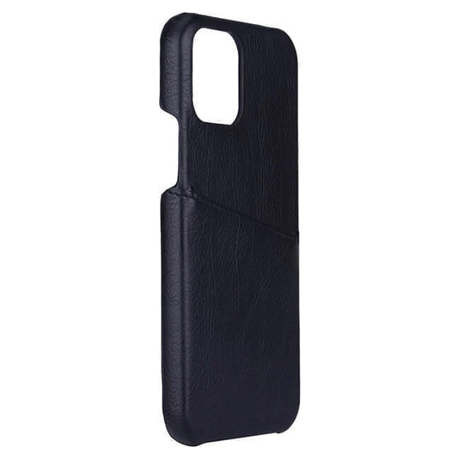 iPhone 12 Pro / 12 Onsala Collection Læder Cover m. Kortlomme - Sort