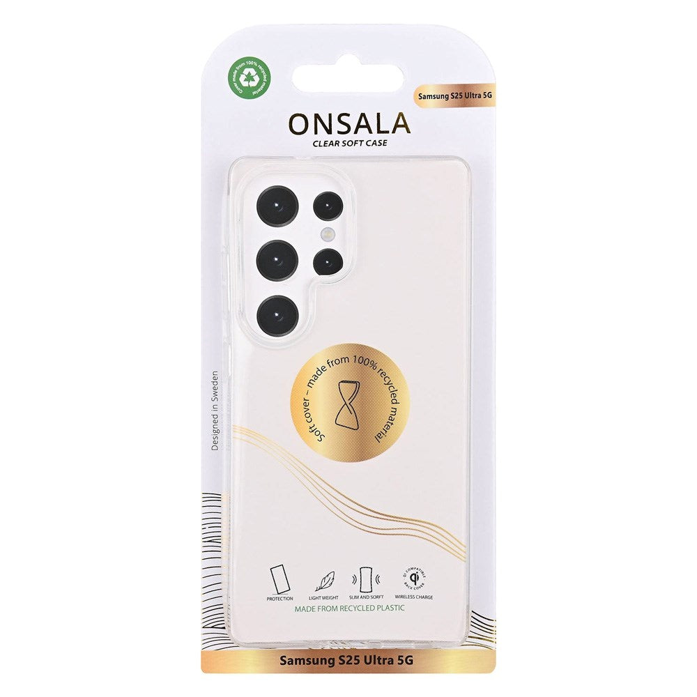 Samsung Galaxy S25 Ultra Onsala 100% Genanvendt Plastik Bagside Cover - Gennemsigtig