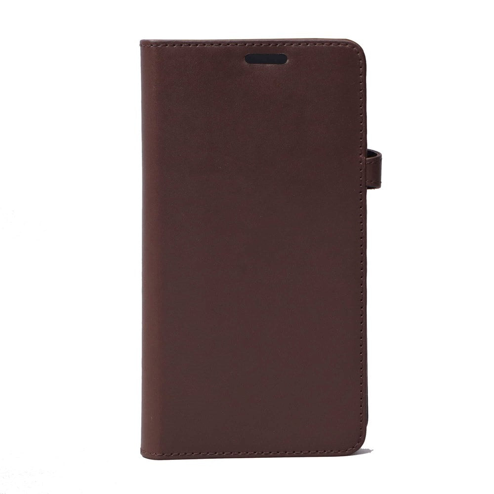Buffalo - Samsung Galaxy S10 - 2-i-1 Ægte Læder Flip Cover - Brun