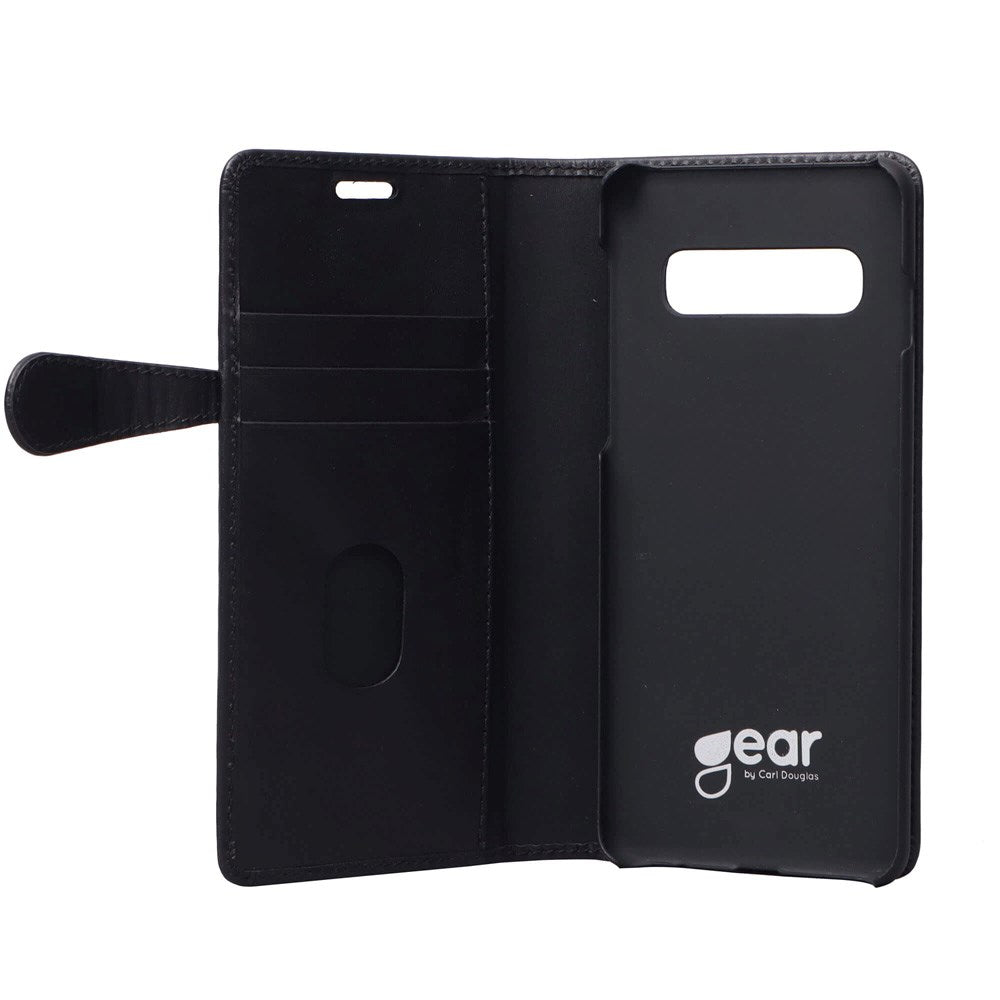 Buffalo - Samsung Galaxy S10+ (Plus) - 2-i-1 Ægte Læder Flip Cover - Sort