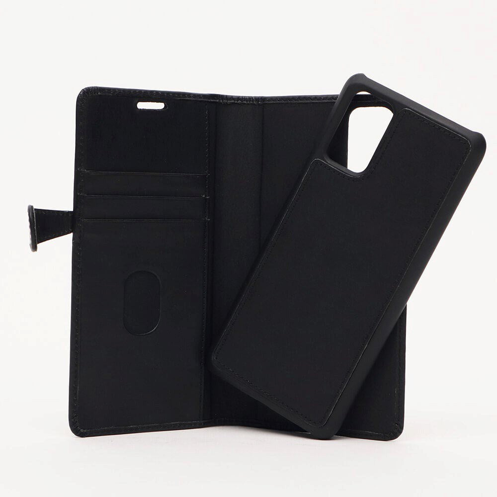 Buffalo - Samsung Galaxy S20+ (Plus) - 2-i-1 Ægte Læder Flip Cover - Sort
