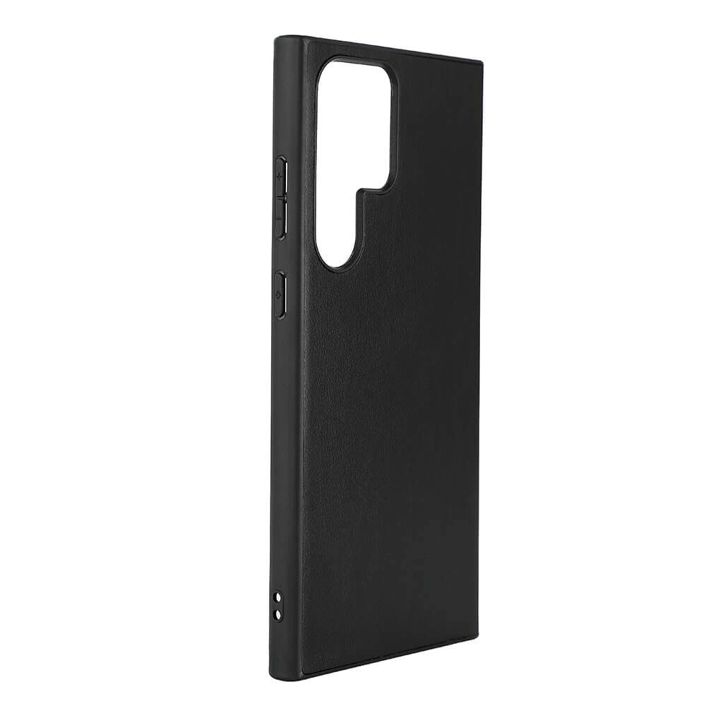 Samsung Galaxy S23 Ultra Buffalo Ægte Læder Bagside Cover - Sort