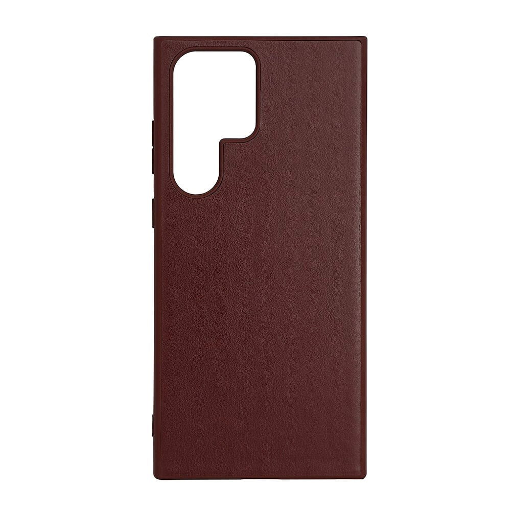 Samsung Galaxy S23 Ultra Buffalo Ægte Læder Bagside Cover - Brun