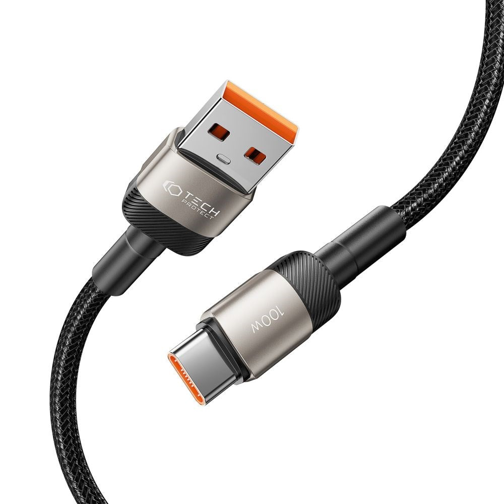 Tech-Protect Ultraboost Evo USB-A til USB-C Kabel 1000W/5A 2m - Titanium